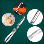 Comfecto 5 Pcs Stainless Steel Fish Scaler Remover Scraper with Sawtooth, Sturdy Ergonomic Fish Skin Graters with Bone Tweezer Dig Out Blade Knife Peeler Bottle Opener and Pouch, Reguler, Silver