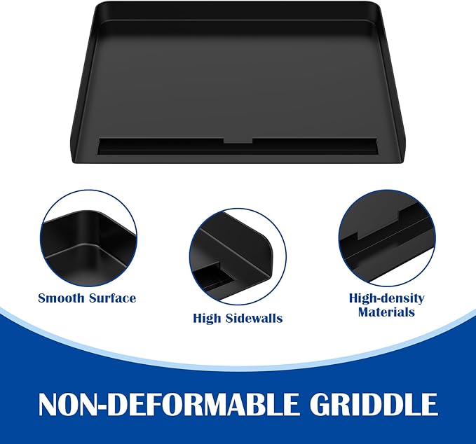 Griddle Plate for Ninja GR101 Sizzle Smokeless Indoor Grill, 14 inch Flat Top Grill Plate for Ninja Smokeless Sizzle GR100 Series Griddle Attachment Accessories, Non-stick GR101 Accessories