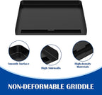 Griddle Plate for Ninja GR101 Sizzle Smokeless Indoor Grill, 14 inch Flat Top Grill Plate for Ninja Smokeless Sizzle GR100 Series Griddle Attachment Accessories, Non-stick GR101 Accessories