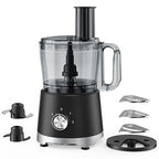 NEWBULIG Food Processor 10.5 Cup, Vegetable Choppers with Slicing Shredding Chopping Kneading, Dishwasher Safe, Food Grinder, Stainless Steel Blades, for Smoothie Fruit Dough, 2.6QT