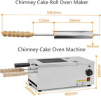 Hungarian Cake Pop Roller Machine, Chimney Roll Machine, Donut Machine, Cake Roll Oven, Bread Oven, Ice Cream Crispy Oven, for Chimney Cake and Bread Rolls