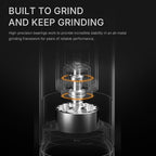 TIMEMORE Burr Coffee Grinder, Portable Electric Grinder with Metal Body, 30 Precise Settings for Espresso to French Press, Low Noise Design, Auto Stop & Clog Protection for Home & Outdoor Use (Black)