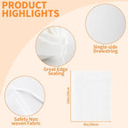 TamBee 8" x 10" Tea Bags DIY Disposable Bag Reusable Tea Bags for Loose Tea Empty Drawstring Seal String Bag Non Woven for Coffee Cook Bath Desiccant 100 Pcs