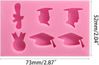 Graduation Cap Fondant Cake Decorating Silicone Mold Pastry Chocolate Candy Ice Cream Mold Baking Tool Silicone Baking Molds For Oven Cakes Shapes