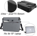 CURMIO Bartender Bag, Travel Bag for Bar Tools Set, Bartender Kits Storage with Padded Compartments for Wine Bottles, for Home Indoor Outdoor Patio Party, Gray (Bag ONLY)