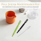 Gjinxi 3pcs Juicer Machine Cleaning Brushes Set Replacement Masticating Cleaner Bristles Accessories Kitchen Tool Supplies for Toaster Milk Maker Sink Tile Grout Grater Soy Crevice Dish Pot Pan