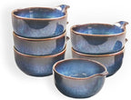 Ceramics Au Gratin baking Dishes Set of 6, Baking Tray Bake ware, 5.2 oz Ramekins, for Pie Pan, Appetizer, Tart, Dessert, Quiche, Oven Small dish, individual dishes