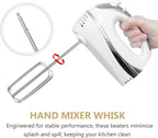 Hand Mixer Replacement Beaters: 2 Pack Stainless Steel Attachments for Electric Mixer, Egg Beater Whisk Set, Handheld Kitchen Baking Parts for Cake Batter Dough Cream