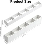 Straw Holder for Cabinet Door, Reusable Tumbler Straw Organizer Storage Container Mount for Kitchen Counter Cupboard Door (White, 9.5inch)