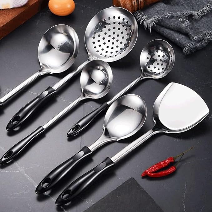 Stainless Steel Kitchen Tools Cooking Set Spatula Shovel Soup Tong Accessories Baking