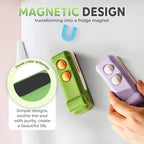 2-in-1 Mini Bag Sealer and Cutter, Rechargeable Handheld Food Storage Sealer with Magnet, Portable Crocodile Design for Chips and Snacks, Kitchen Storage Solution (Green)