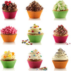 Webake Silicone Cupcake Baking Cups Muffin Liners Reusable Silicon Muffin Tin Non-stick 2-3/4 Inch Regular Size, Pack of 24
