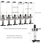 ECUTEE Wall Mounted 6-Bottle Liquor Dispenser Wine Dispenser Machine Bar Butler Drinking Pourer Home Bar Tools for Beer, Soda, Coke and Fizzy ect