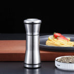 Kyraton Salt and Pepper Shakers, Stainless Steel Salt and Pepper Grinders Refillable Pepper Grinder, Pepper Mill, Salt Grinder, Salt Shaker, Salt Pepper Shaker Set of 2