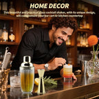 Glass Cocktail Shaker Set, Glass Bartender Kit with Measuring Jigger, Mixing Spoon, and Muddle, Premium Bar Tool Set for Crafting Martinis & Whiskey Cocktails Home Bar Accessories