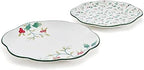 Pfaltzgraff Winterberry Holiday Set of 2 Serving Plates, 10 Inch and 12 Inch, Multicolored