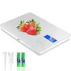 MegaWise Precision Food Scale, 33lb Waterproof Rechargeable Digital Kitchen Scale, 1g/0.04oz Precise Graduation, Weight Grams and Ounces for Cooking Baking, 5 Units Conversion, Tare Function