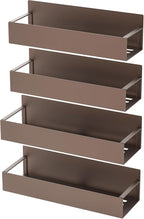 HuggieGems 4 Pack Magnetic Spice Storage Rack Organizer for Refrigerator and Oven, Bronze Fridge Organizers and Storage