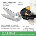 stedi 9-Inch Scissor Heavy Duty, All Purpose Scissors, Cardboard and Carpet Shears, TPR Handle, Extremely Sharp Blades with Finely Serrated -Easy Cutting Thick Paper, Leather, Fabric