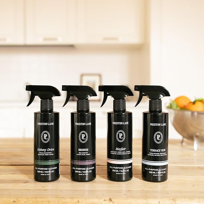 Preston Lane Luxury All-Purpose Cleaner, Highrise Scent | Bio-Based Multi-Surface Spray | Streak-Free Finish, Lifts Dirt, Smudges & Grease | Vegan & Cruelty-Free