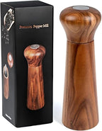 Wooden Salt and Pepper Grinder Set, Pepper Grinder Pepper Mill with Adjustable Coarseness,Acacia Wood Pepper Grinder Manual, Salt and Pepper shakers Tableware Gifts