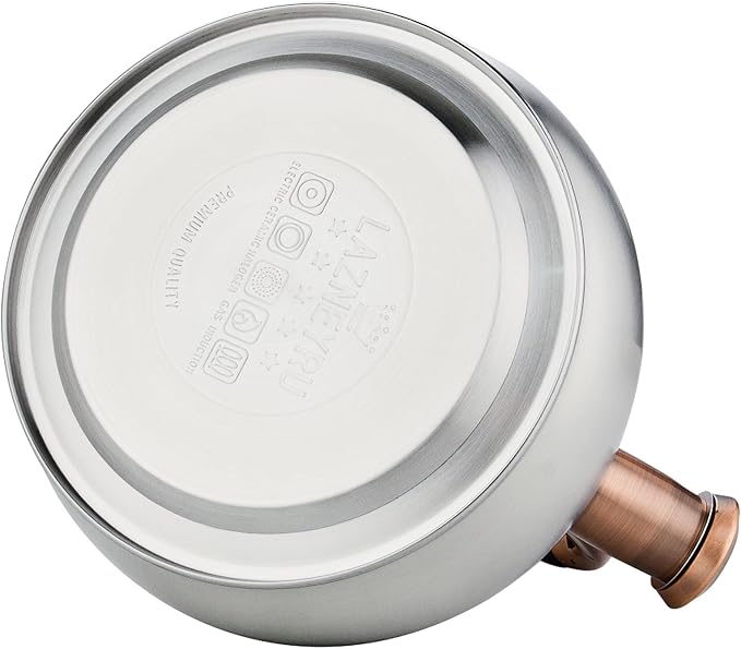 Tea Kettle Stovetop Whistling Kettle Teapot, 3Quart Tea Pot Stainless Steel Teakettle for Stove Top with Heat Proof Ergonomic Handle