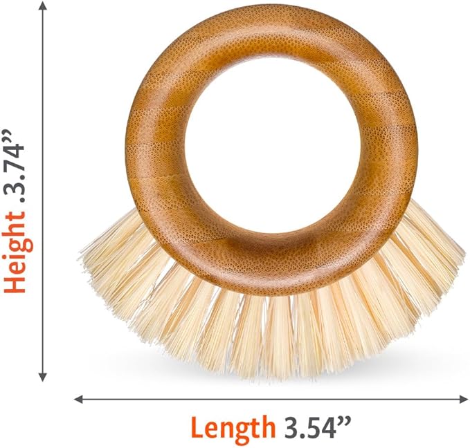 Full Circle The Ring - Bamboo Vegetable and Fruit Cleaning Brush - A Versatile Food Scrubber for Potatoes, Mushrooms, and Veggies