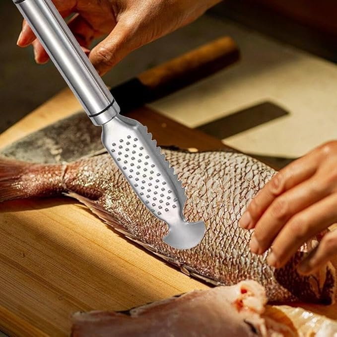 Fish Scales Scraping Tool,Multifunction Stainless Steel Fish Scale Knife Fish Cleaning Kit,Fish Scale Peeler,Fish Descaler Tool,Fish Scaler Remover,Removing Tool Specialty Gadgets