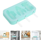 Lurrose Silicone Ice Pop Molds Shapes, Food-grade Green Silicone, Reusable Ice Cream Lolly Making Tool for Homemade Treats, Kitchen Specialty Gadget for Summer