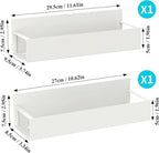 HuggieGems 2 Pack Magnetic Spice Storage Rack Organizer for Refrigerator and Oven, Cream White Fridge Organizers and Storage