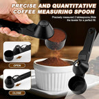 Coffee Scoop & Funnel for K-Cups Reusable, Coffee Spoon with Slide Scoop Measuring Scoo p with Funnel for Filling Water Bottles for Ground Coffe e Protein Powder without Spilling