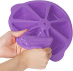 SHEbaking Scone Pan Silicone Triangle Cake Mold for Baking Nonstick Cornbread Pan 8 Cavity Pie Silicone Mold Perfect for Brownies, Muffin, Cupcake, Soap, polenta, or biscuits (Light Purple)