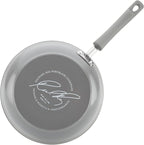 Rachael Ray Brights Nonstick Cookware Pots and Pans Set, 14 Piece, Sea Salt Gray