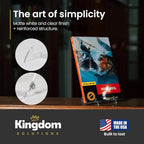 KINGDOM SOLUTIONS Made in USA 48-Pack Adjustable Acrylic Easels - Plate Stand - Sturdy Book Stand for Art, Pictures, Plates, Frames - Unique on The Market