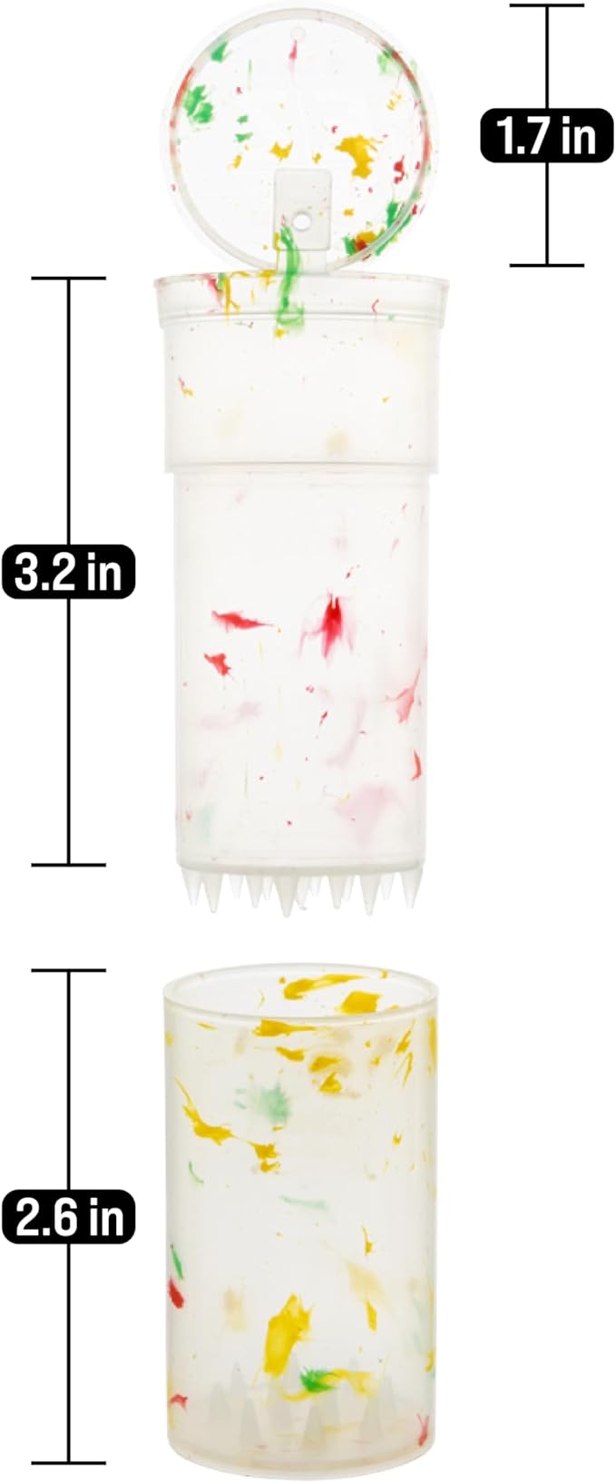 EZSPLITZ Cap & Crusher - 2-in-1 Herb Grinder with Extra Large Storage (Clear)