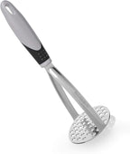 Joyoldelf Heavy Duty Potato Masher, Stainless Steel Integrated Masher Kitchen Tool & Food Masher/Potato Smasher with Non-slip Handle, Perfect for Bean, Vegetable, Fruits, Avocado, Meat