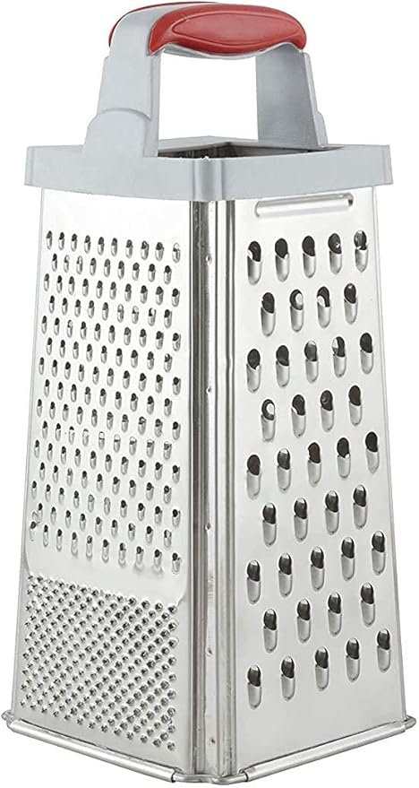 Stainless Steel Multi Purpose Slicer and Grater (Peeler, Masher, Grater, Cutter, Miller, Squeezer) for Vegetables - 4 Sided Multi Function
