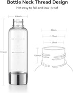 MOKKOM Sparkling Water Maker Stainless Steel & 1L Reusable Soda Maker Bottle