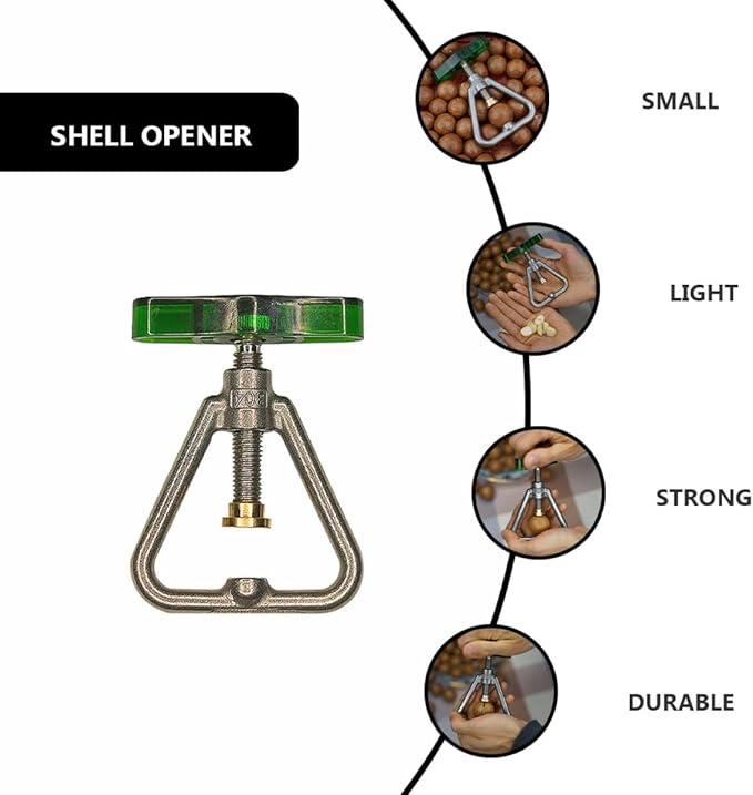 SHINEOFI Macadamia Nut Opener and Walnut Shell Opening Tool, Stainless Steel Labor-Saving Nutcracker Clamp for Kitchen Use, Sturdy Handheld Specialty Gadget for Nut Shell Opening at Home