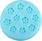 Flower Silicone Molds Mini Flower Fondant Chocolate Molds for Cake Decorating Cupcake Topper Candy Gum Paste Polymer Clay