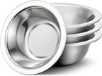 304(18/8) Stainless Steel Mixing Bowls for Kitchen, 4 Pack 5.5" Small Metal Mixing Cooking Bowls Set Stackable for Baking Serving Cooking Food Prep Storage Dishwasher Safe Lightweight
