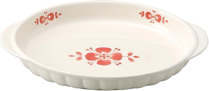 Sanko Banko Ware 14651 Family Gratin, Nordic Red, Oven Safe