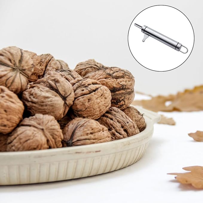 Totority Heavy Duty Walnut Opener and Macadamia Nut Cracker 304 Stainless Steel Household Nut Sheller Tool for Pecans and Hazelnuts, Kitchen Specialty Gadget for Home Use
