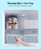 Mini Ice Cube Trays for Freezer - 0.6 IN Tiny Round Pebble Nugget Ice Mold Trays with Lid and Bin, Crushed Ice Trays Makes 104x4 pcs Ice balls - Easy Release Ice Maker for Cocktails, Drinks, Whisky