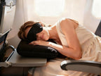 Portable Travel Sleep Comfort Set for Plane 2 Inflatable Travel Pillows,Foot Rest Hammock,Eye Mask Ear Plugs for Airplane Flight Essentials for Seat Airplane Gadgets for Sleep Comfort Kit