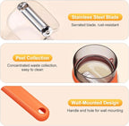 2 Pcs Peeling Knife with Storage Box, 2025 New Vegetable Peeler with Container, Kitchen Multi Function Veggie Peeler for Kids Adults, Fruit and Vegetable Peeling Knife with Catcher (Set)