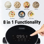 BANU Small Mini Rice Cooker Low Carb, Reduce Sugar, Keto Friendly 3 Cups Standard Capacity, 1 Cup Low-Carb Mode, Keep Warm 24 Hours Preset For White, Brown Rice, Soup, Cake (WHITE)