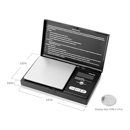 Weigh Gram Scale 600g x 0.1g,Pocket Scale, Digital Jewelry Scale, Food Scale, Kitchen Scale, Digital Pocket Scale