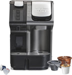 Hamilton Beach FlexBrew Trio 2-Way Coffee Maker, Compatible with K-Cup Pods or Grounds, Combo, Single Serve & Espresso Machine with 19 Bar Pump, 56 oz. Removable Reservoir, Black