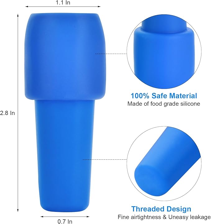 10 Pack Silicone Wine Stopper, Wine Stoppers for Wine Bottles, Wine Seal Stopper Can Be Reused to Keep Wine Fresh, by Brusoon (Multicolor)